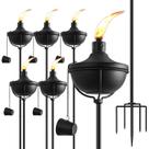 Conjunto de 6 lanternas de metal para exteriores ZSPENG, ajustáveis de 143 cm