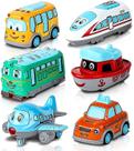 Conjunto de 6 mini carros de brinquedo Pullback Conjunto de 6 mini carros de brinquedo Pullback