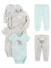 Conjunto de 6 peças para roupas de bebê Simple Joys by Carter's de 0 a 3 meses
