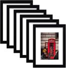 Conjunto de 6 porta-retratos PWTAKO para fotos de 8x10 ou 5x7 em preto