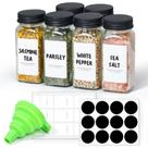 Conjunto de 6 Potes de Vidro para Temperos ComSaf 120 ml Conjunto de 6 Potes de Vidro para Temperos ComSaf 120 ml