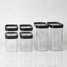 Conjunto de 6 Potes Herméticos para Mantimentos ou Cereais