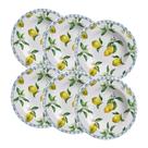 Conjunto de 6 Pratos Fundo em Cerâmica Amalfitana Citron 25cm - Alleanza Conjunto de 6 Pratos Fundo em Cerâmica Amalfitana Citron 25cm - Alleanza