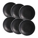 Conjunto de 6 Pratos Fundo Stoneware Bio Preto Matte 25cm - Porto Brasil