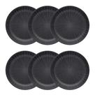 Conjunto De 6 Pratos Fundos 20,5 Cm Flat Ônix Oxford