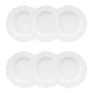Conjunto De 6 Pratos Fundos 24cm Soleil White Oxford