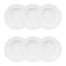 Conjunto de 6 Pratos Fundos 24cm Soleil White