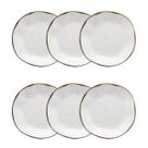 Conjunto de 6 Pratos Fundos Oxford Ryo Maresia Porcelana