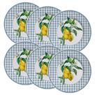 Conjunto de 6 Pratos Raso de Cerâmica Amalfitana Citron 29cm - Alleanza Conjunto de 6 Pratos Raso de Cerâmica Amalfitana Citron 29cm - Alleanza