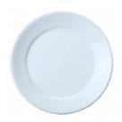 Conjunto de 6 Pratos Raso Mesa Jantar Porcelana Resistente 24,5 cm Bar Hotel Germer