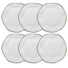 Conjunto de 6 Pratos Rasos 27,5cm Ryo Maresia Conjunto de 6 Pratos Rasos 27,5cm Ryo Maresia