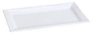 Conjunto de 6 Pratos Retangulares Yanco LK-216 em Porcelana 41x23 cm Branco Osso