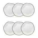 Conjunto de 6 Pratos Sobremesa 21,5cm Ryo Maresia Conjunto de 6 Pratos Sobremesa 21,5cm Ryo Maresia