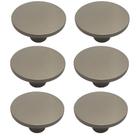 Conjunto de 6 Puxadores Naico Ponto Redondo 206 Bronze Para Móvel Armários e Gavetas Conjunto de 6 Puxadores Naico Ponto Redondo 206 Bronze Para Móvel Armários e Gavetas
