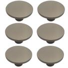 Conjunto de 6 Puxadores Naico Ponto Redondo 206 Bronze Para Móvel Armários e Gavetas Conjunto de 6 Puxadores Naico Ponto Redondo 206 Bronze Para Móvel Armários e Gavetas