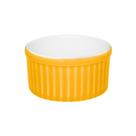 Conjunto de 6 Ramequins 10x5cm 180ml Amarelo e Branco