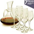 Conjunto De 6 Taças 320ml E Decanter 1,5l Em Vidro Gourmet Conjunto De 6 Taças 320ml E Decanter 1,5l Em Vidro Gourmet
