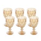 Conjunto de 6 Taças de Água Lyor Diamond de Vidro Âmbar Metalizado - 325ml Conjunto de 6 Taças de Água Lyor Diamond de Vidro Âmbar Metalizado - 325ml