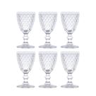 Conjunto de 6 Taças de Vinho de Vidro Bico de Abacaxi 265ml - Lyor