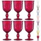 Conjunto de 6 taças de vinho vintage artesanais Yungala Red Blets