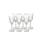 Conjunto de 6 Taças Para Água Angela Decorada em Cristal 350ml - Bohemia