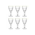 Conjunto de 6 Taças para Água e Vinho Transparente com Borda Dourada 275ml Premium TCVN010TR - Hauskraft