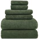Conjunto de 6 toalhas de banho YTYC grandes de microfibra verde supermacia