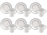 Conjunto de 6 Xicaras com Pires Porcelana 70ml Tramontina