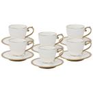 Conjunto De 6 Xícaras De Chá Com Pires De Porcelana 200Ml Paddy Wolff Conjunto De 6 Xícaras De Chá Com Pires De Porcelana 200Ml Paddy Wolff