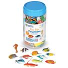 Conjunto de 60 Recursos de Aprendizagem para Pesca - Brinquedos Divertidos com Contadores de Peixes Conjunto de 60 Recursos de Aprendizagem para Pesca - Brinquedos Divertidos com Contadores de Peixes