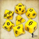 Conjunto de 7 dados- Amarelo - RPG Conjunto de 7 dados- Amarelo - RPG