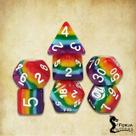 Conjunto de 7 dados- Arco-Íris - RPG