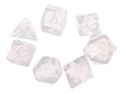 Conjunto de 7 Dados de RPG Transparente Conjunto de 7 Dados de RPG Transparente