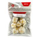 Conjunto de 7 Dados RPG Perolado Branco e Dourado Central