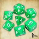 Conjunto de 7 dados- Verde - RPG