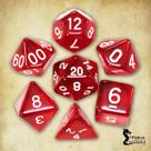 Conjunto de 7 dados- Vermelho translúcido - RPG Conjunto de 7 dados- Vermelho translúcido - RPG