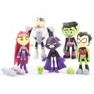 Conjunto de 7 peças Figure Toy Teen Robin Aqualad Wally West