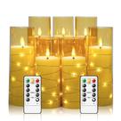 Conjunto de 7 velas sem chama Eebuss com cordão de estrelas