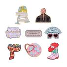 Conjunto de 8 broches coloridos, alfinetes de blusa de liga leve e lapela
