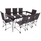 Conjunto de 8 Cadeiras e Mesa de Jantar Haiti Trama Original