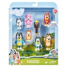Conjunto de 8 Figuras de Ação Família Bluey JP 6,5 cm