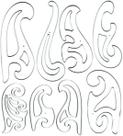 Conjunto de 8 Moldes de Curvas Francesas Westcott em Plástico Transparente