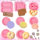 Conjunto de 8 Moldes de Silicone para Cookies, Waffles e Fondant