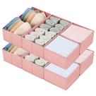 Conjunto de 8 organizadores de gavetas DIMJ para roupas (rosa)