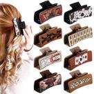 Conjunto de 8 peças Hair Claw Clips FineCheer Western Leather