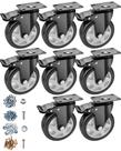 Conjunto de 8 peças pretas pesadas Caster Wheels ASRINIEY de 5 polegadas Conjunto de 8 peças pretas pesadas Caster Wheels ASRINIEY de 5 polegadas