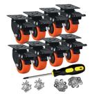 Conjunto de 8 rodas Caster Wheels ASHGOOB com freio de 2 polegadas