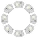 Conjunto de 8 tecidos de vinil Wedge Placemats SHACOS para mesa redonda