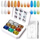 Conjunto de 9 cores em gel de pintura gradiente U-Shinein Conjunto de 9 cores em gel de pintura gradiente U-Shinein