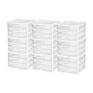 Conjunto de 9 Gavetas Transparentes Sterilite com Estrutura Branca Conjunto de 9 Gavetas Transparentes Sterilite com Estrutura Branca